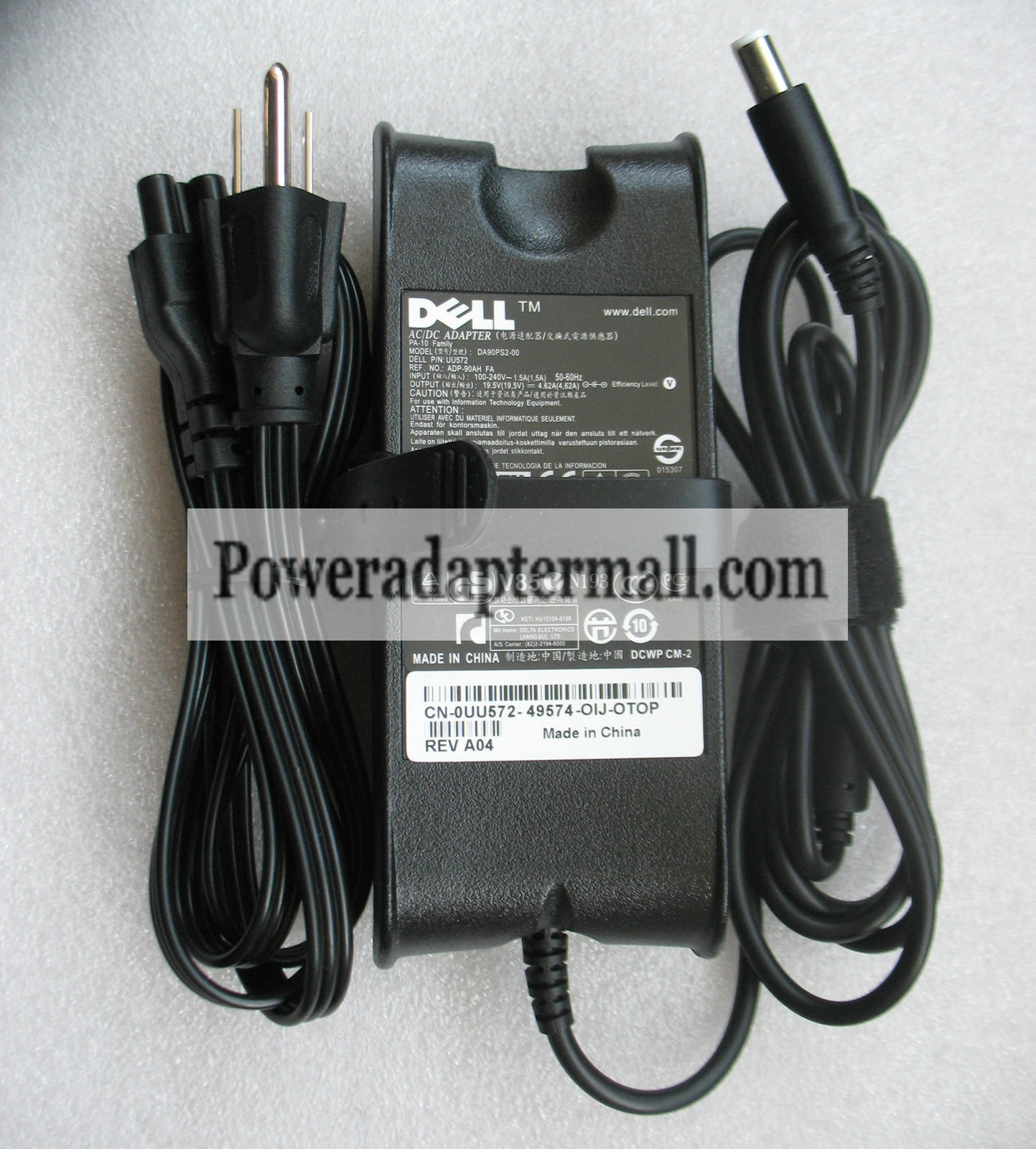 Genuine 19.5V 4.62A Dell PA-10 C2894 9T215 AC power Adapter - Click Image to Close